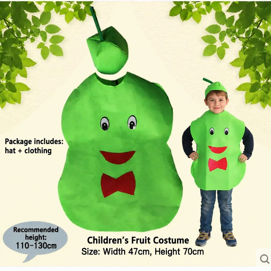 children's party catwalk clothes children's fruit clothing homemade eco-friendly clothing strawberry suit diy handmade clothing