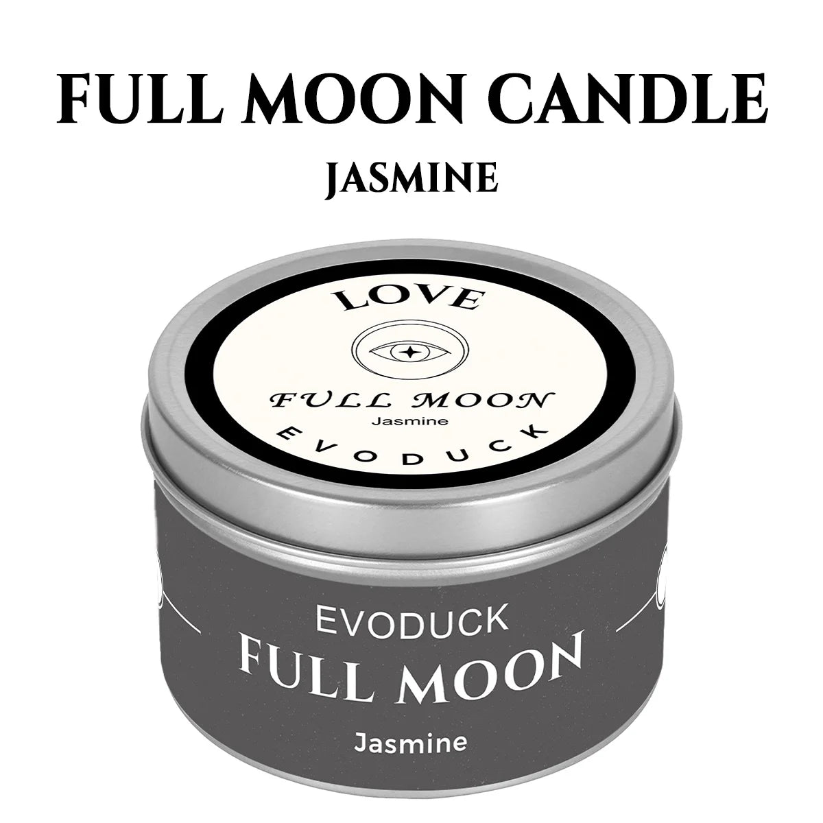 Waning Moon Scented Candle Soy Wax Lavender Scented Candles Silver Tin with Purple Crystal Chips Bestfriend Gifts Gift for Woman