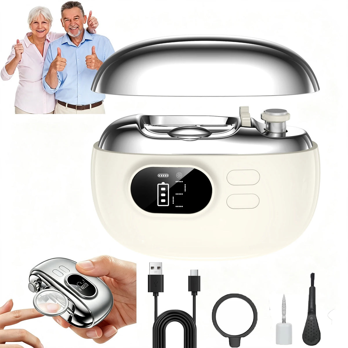 4-in-1 Electric Nail Clippers Suitable for Fingernails and Toenails