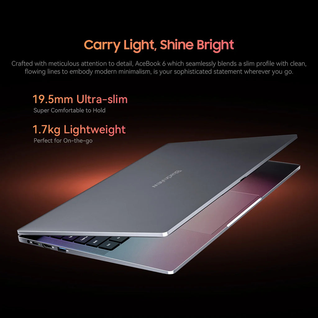 Blackview Acebook 6 Laptop Computer, 15.6” Fhd Ips Tüv Screen Quad-Core N150,16Gb Ddr4 256Gb Ssd,Desktop Notebook