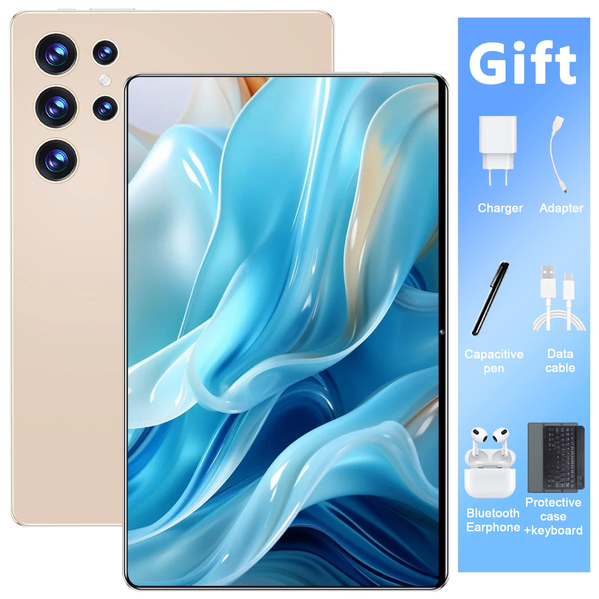 Offerta Speciale Tablet PC Android 13.0 5G da 10,36 Pollici, Batteria Grande da 20000mAh, 16GB RAM, 1TB ROM, 14 Core, Funzione di Chiamata Telefonica, Pacchetto Completo di Accessori, Spedizione Gratuita