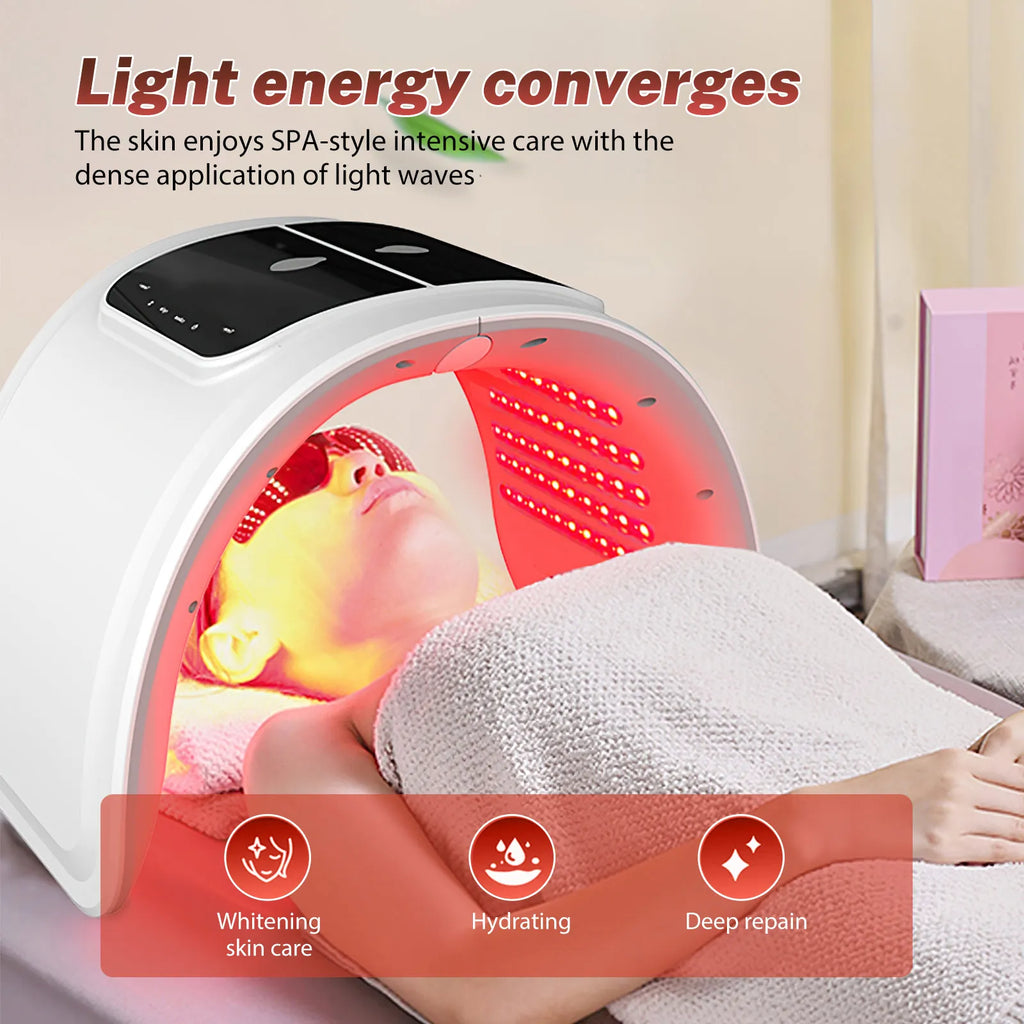 7 Colors LED Photon Machine With Nano Spray Skin Moisturizing Face&Body Mask Salon SPA Home Use Skin Rejuvenation Acne Skin Care