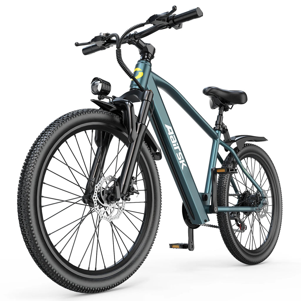 Bicicletta Elettrica da Montagna 26' per Adulti, Motore Brushless 250W, Batteria 36V 10Ah 468Wh, Autonomia fino a 40 Miglia, E-Bike 25km/h 7 Velocità, Sospensione Anteriore, Sblocco NFC