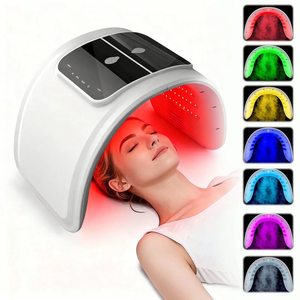7 Colors LED Photon Machine With Nano Spray Skin Moisturizing Face&Body Mask Salon SPA Home Use Skin Rejuvenation Acne Skin Care