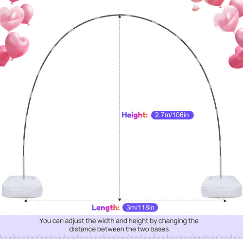 Balloon Stand Holder Adjustable Balloon Arch Kit with Base Half Arch Balloon Support For Birthday Wedding Party Baby Shower