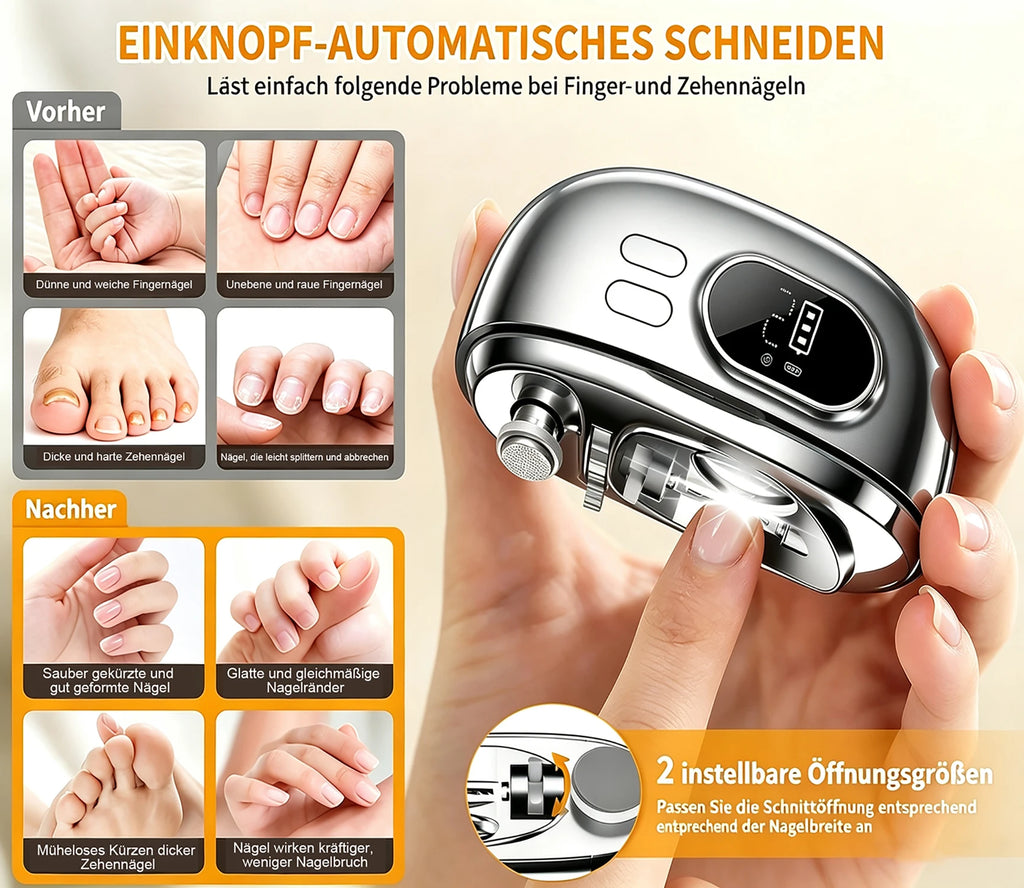 4-in-1 Electric Nail Clippers Suitable for Fingernails and Toenails