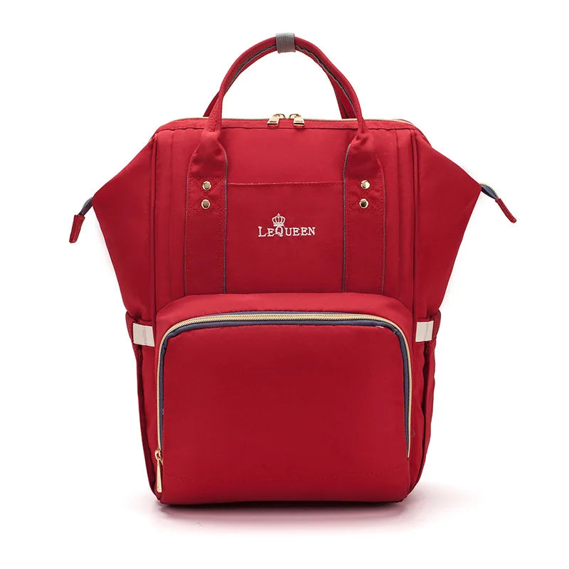 Lequeen Large Capacity Fashion Mommy Bag Maternity Nappy Diaper Bags Travel Backpack Nursing Bag for Baby Care Women's Bag