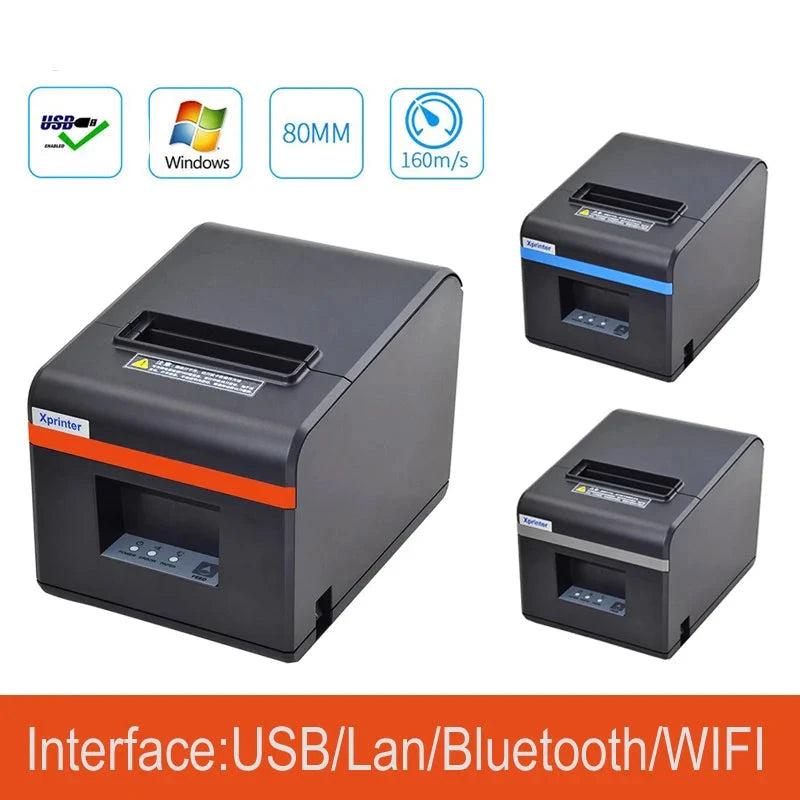 Xprinter 80mm Auto-cutter Thermal Receipt/Bill Printer 200MM/S POS With Usb/Ethernet/Bluetooth/Wifi For Kitchen/Restaurant