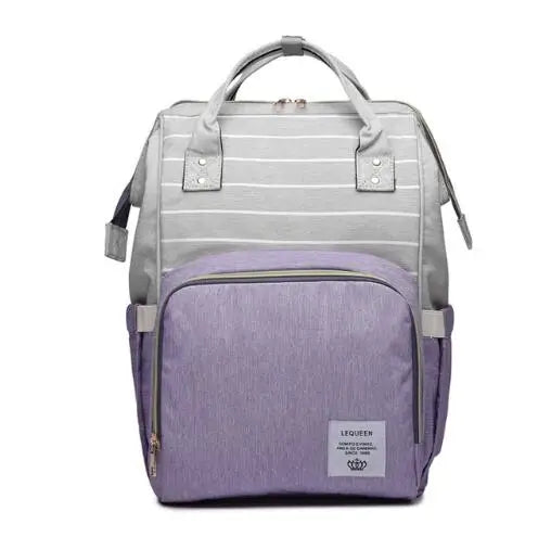 Lequeen Large Capacity Fashion Mommy Bag Maternity Nappy Diaper Bags Travel Backpack Nursing Bag for Baby Care Women's Bag