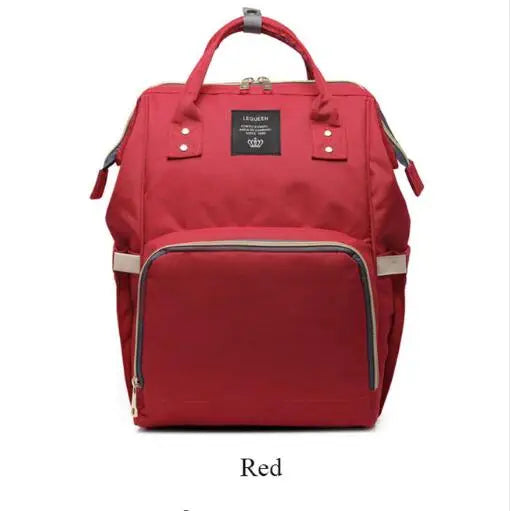 Lequeen Large Capacity Fashion Mommy Bag Maternity Nappy Diaper Bags Travel Backpack Nursing Bag for Baby Care Women's Bag