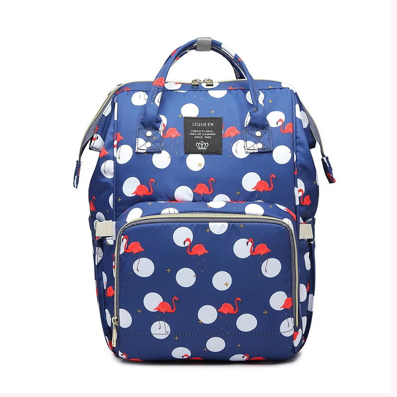 Lequeen Large Capacity Fashion Mommy Bag Maternity Nappy Diaper Bags Travel Backpack Nursing Bag for Baby Care Women's Bag