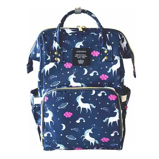 Lequeen Large Capacity Fashion Mommy Bag Maternity Nappy Diaper Bags Travel Backpack Nursing Bag for Baby Care Women's Bag