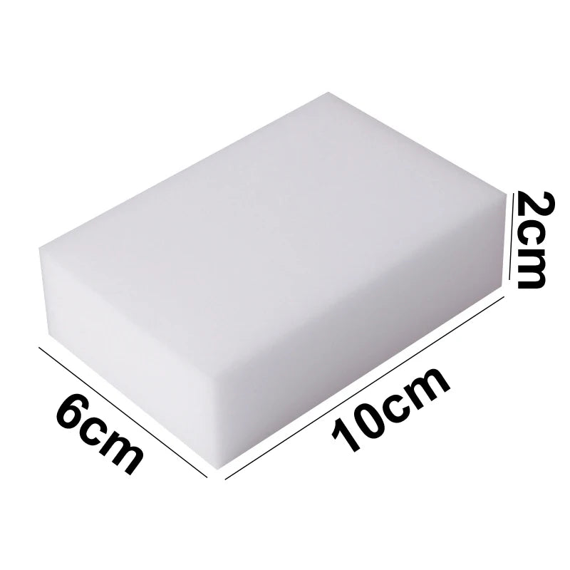 100pcs 100*60*20mm White Melamine Sponge Magic Sponge Eraser For Kitchen Office Bathroom Clean Accessory/Dish Cleaning Nano