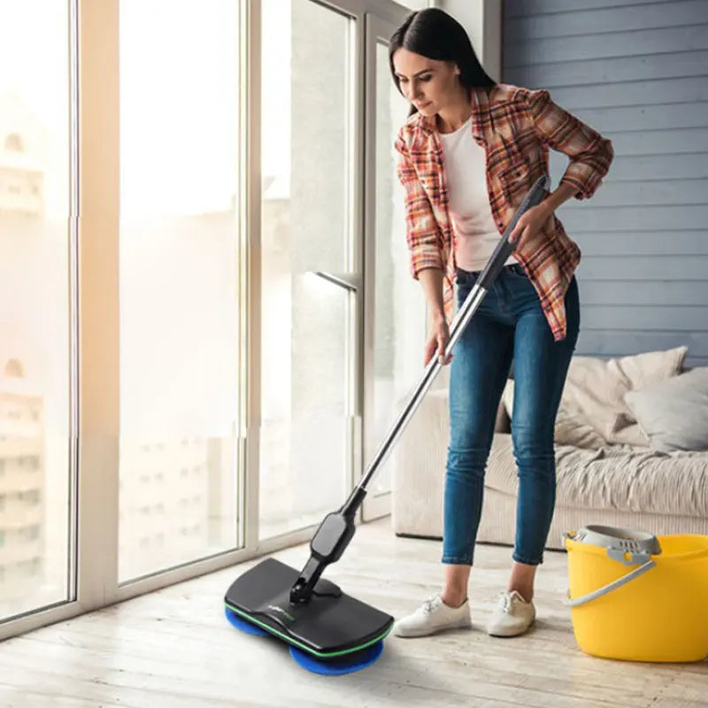 Mop for Wash Floor Spin Maid Rechargeable Cordless Powered Cleaner Scrubber Polisher Mop Floor Household Cleaning Tools