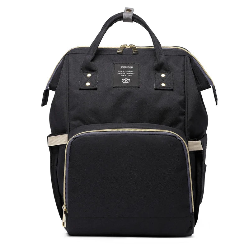 Lequeen Large Capacity Fashion Mommy Bag Maternity Nappy Diaper Bags Travel Backpack Nursing Bag for Baby Care Women's Bag