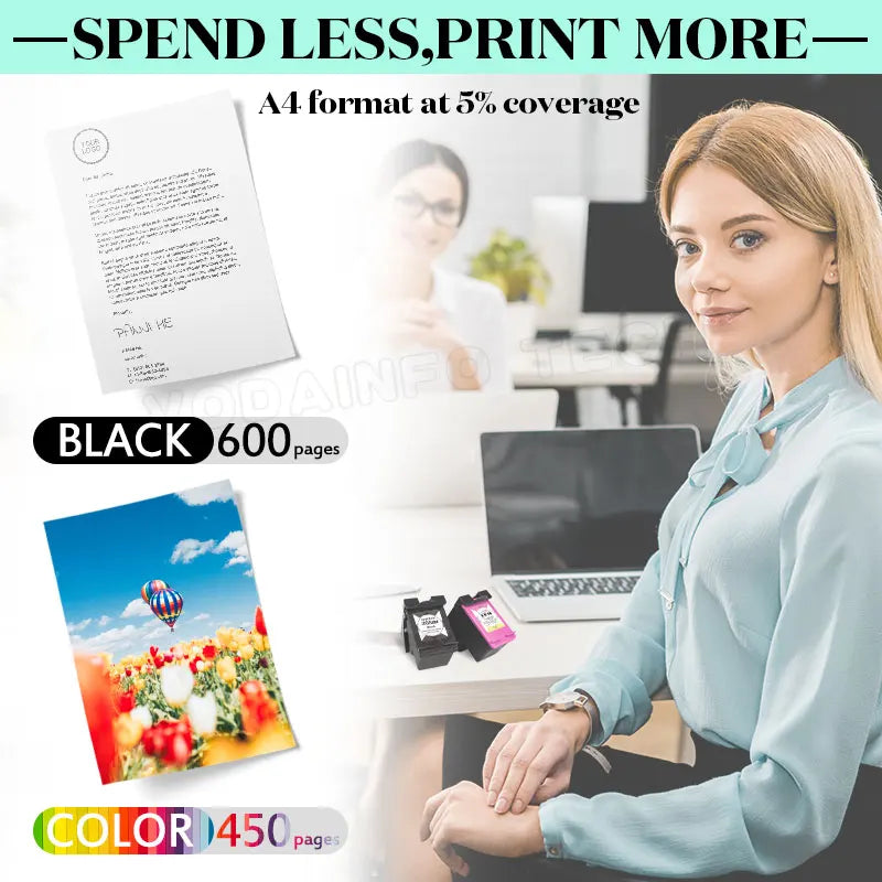 Royek Re-manufactured Ink Cartridge Compatible for HP 301 301XL INK DeskJet 1050 2050 3050 2150 1510 2540 Printer Cartridges XL