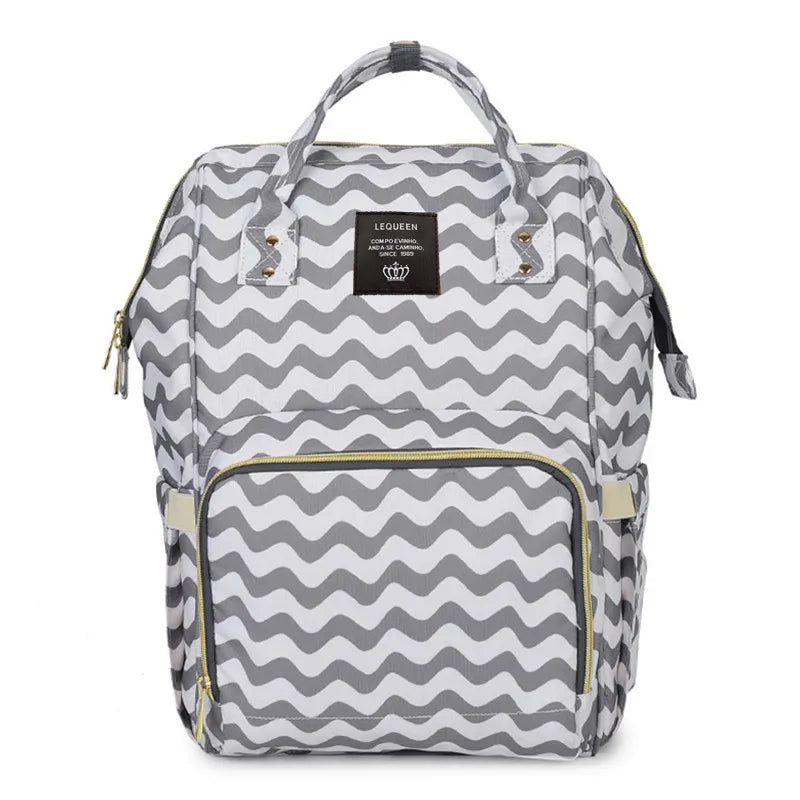 Lequeen Large Capacity Fashion Mommy Bag Maternity Nappy Diaper Bags Travel Backpack Nursing Bag for Baby Care Women's Bag