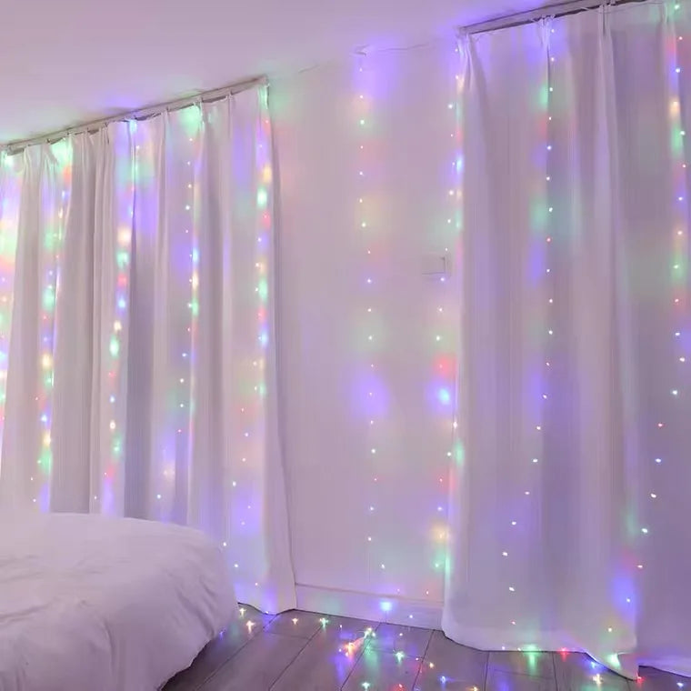 Christmas Lights Curtain Garland Merry Christmas Decorations For Home Christmas Ornaments Xmas Gifts Navidad  New Year Decor
