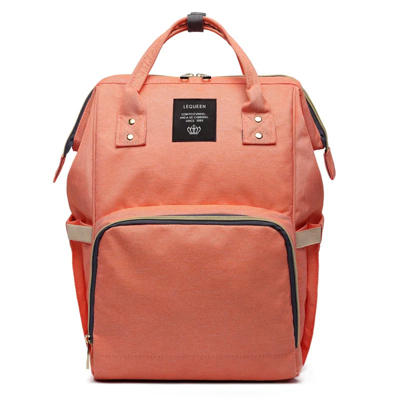 Lequeen Large Capacity Fashion Mommy Bag Maternity Nappy Diaper Bags Travel Backpack Nursing Bag for Baby Care Women's Bag