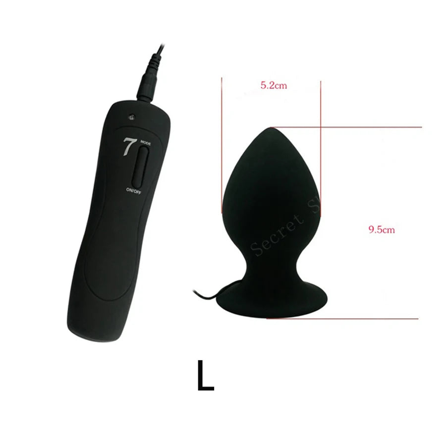 APHRDDISIA Big Size 7 Mode Vibrating Silicone Anal Butt Plug Suction Cup Vibrator For Men Women/Couples Erotic Toys