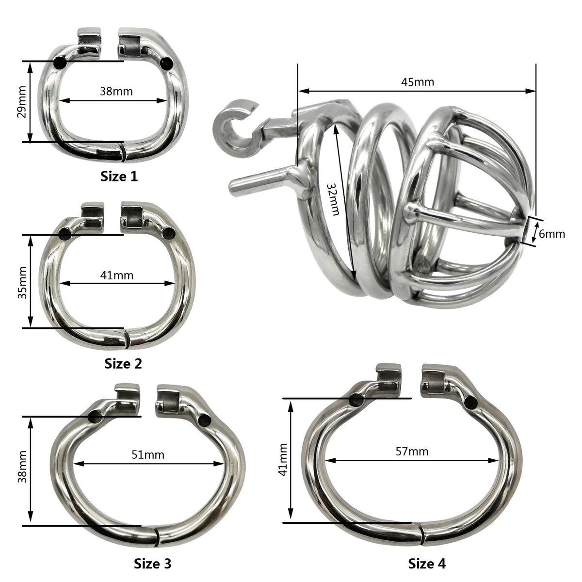 Ergonomic Stainless Steel Stealth Lock Male Chastity Device,Cock Cage,Penis Lock,Cock Ring,Chastity Belt,S054