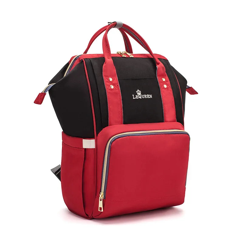 Lequeen Large Capacity Fashion Mommy Bag Maternity Nappy Diaper Bags Travel Backpack Nursing Bag for Baby Care Women's Bag