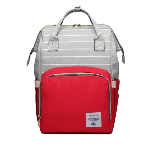 Lequeen Large Capacity Fashion Mommy Bag Maternity Nappy Diaper Bags Travel Backpack Nursing Bag for Baby Care Women's Bag