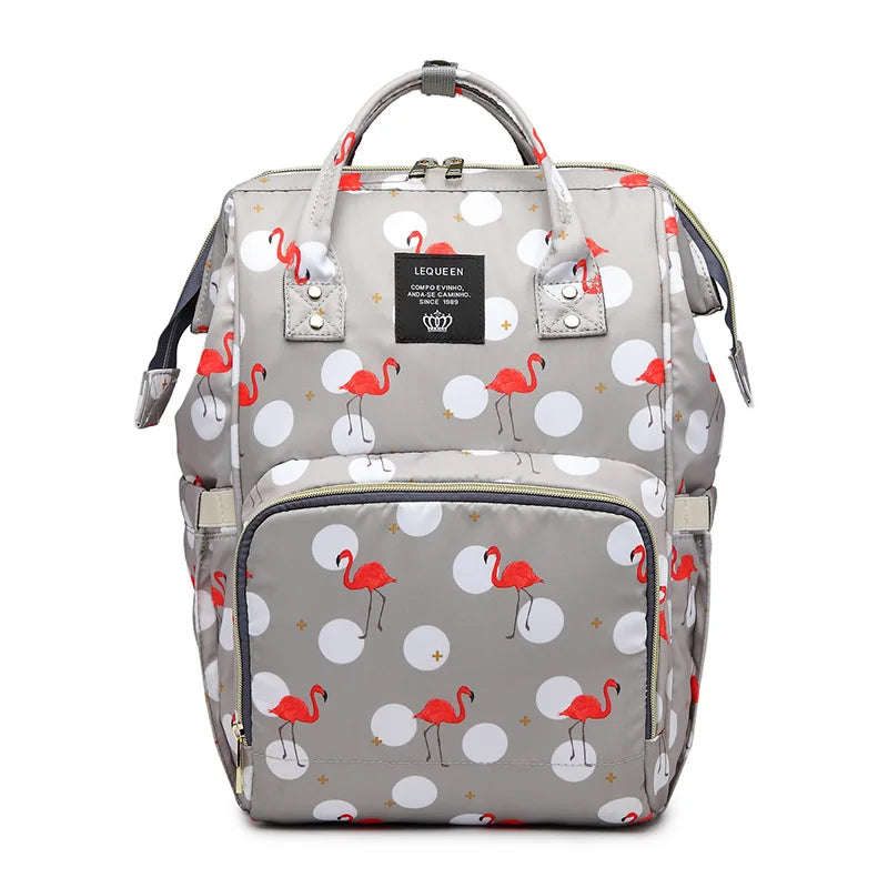 Lequeen Large Capacity Fashion Mommy Bag Maternity Nappy Diaper Bags Travel Backpack Nursing Bag for Baby Care Women's Bag