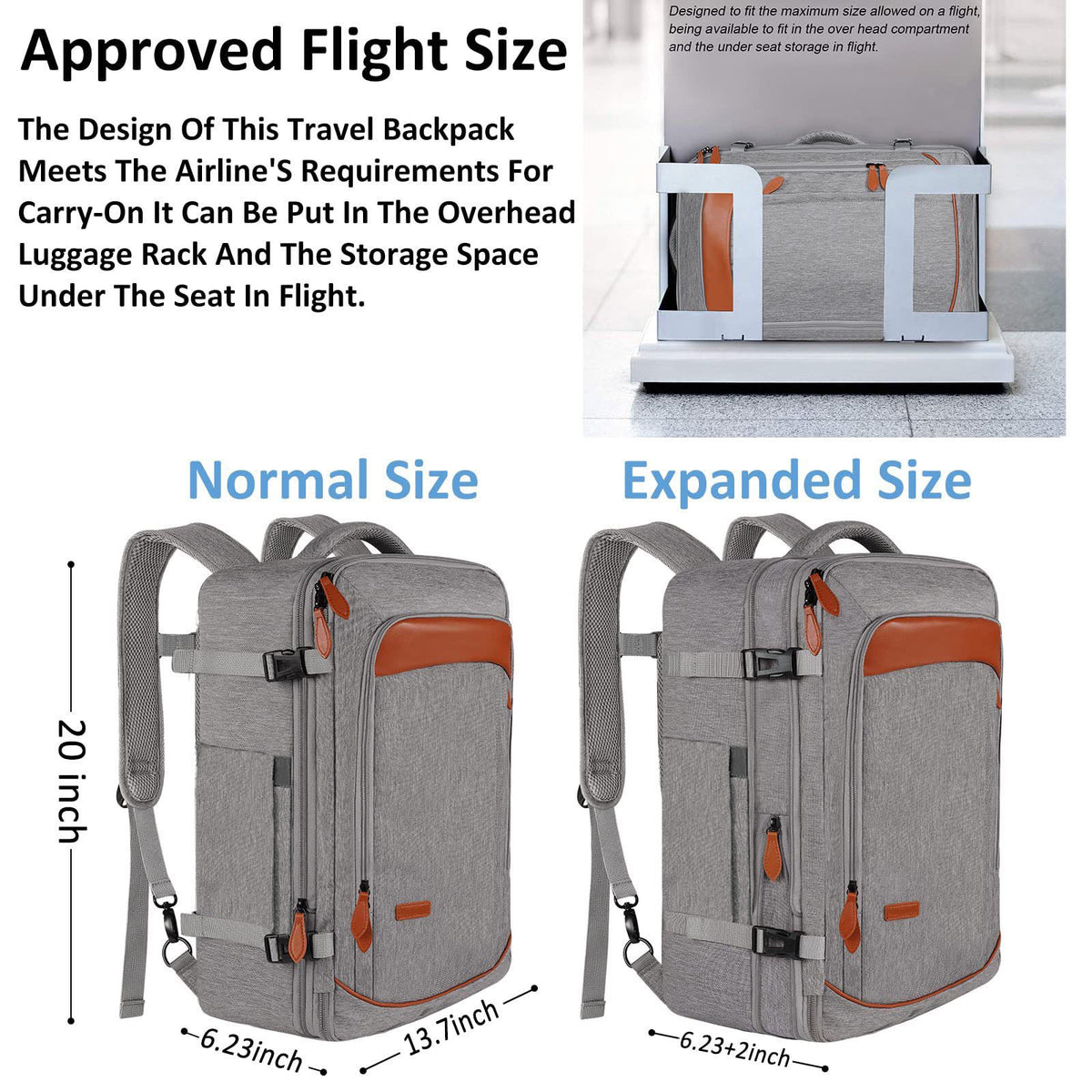 Cross-Border Men's Multifunctional Waterproof Computer Backpack Large Capacity Gray Business Backpack Casual Business Trip Travel Bag