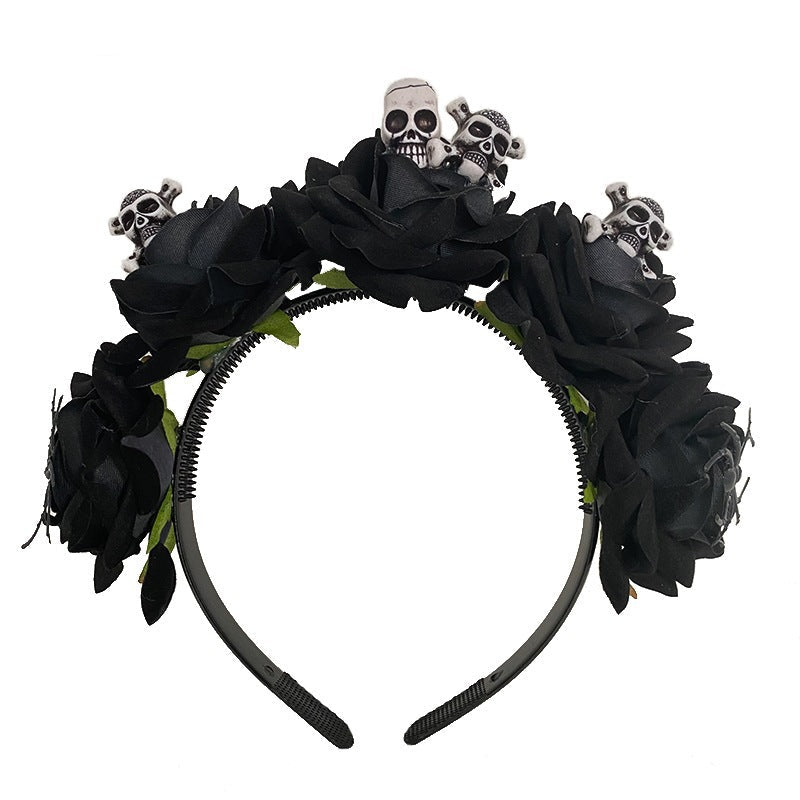 Spider Flower Party Halloween New Flower Headdress Hair Hoop Wholesale Makeup Personality European and American Cosplay