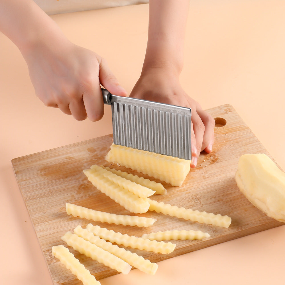 Creative Multifunctional Wavy Knife Potato Cutting Kitchen Supplies Vegetable Cutter French Fries Stainless Steel Kitchen Gadgets