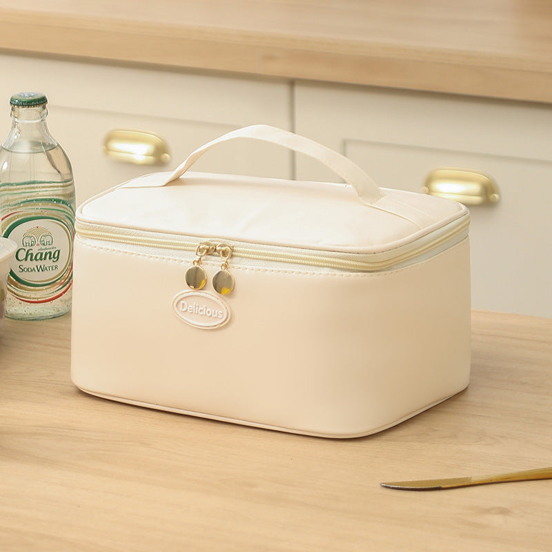 Student Portable Double-Layer Lunch Box Office Worker Lunch Box with Lunch Bag Camping Travel Bag Camping Essentials