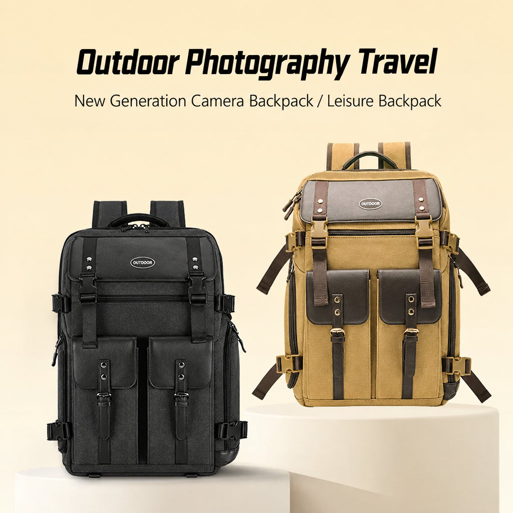 New Cross-Border Multifunctional Photography Bag, Outdoor Youth Camera Backpack, Large Capacity Dual-Purpose Storage Backpack