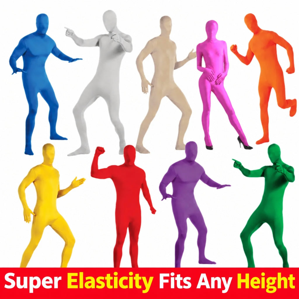 Halloween Invisibility Man in Black Costume cos Ninja Invisible Man Adult Tights Stage Performance Costume