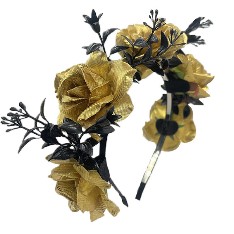 Spider Flower Party Halloween New Flower Headdress Hair Hoop Wholesale Makeup Personality European and American Cosplay