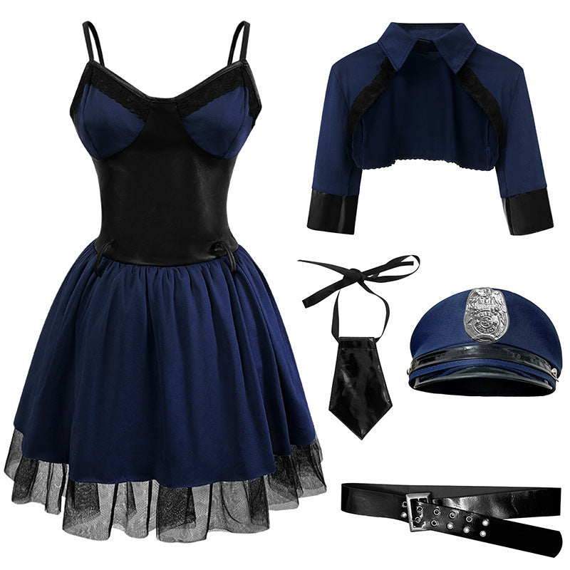 New Halloween Female Police Uniform Nightclub Party Role Play Police Uniform Sexy Stage Performance Costume