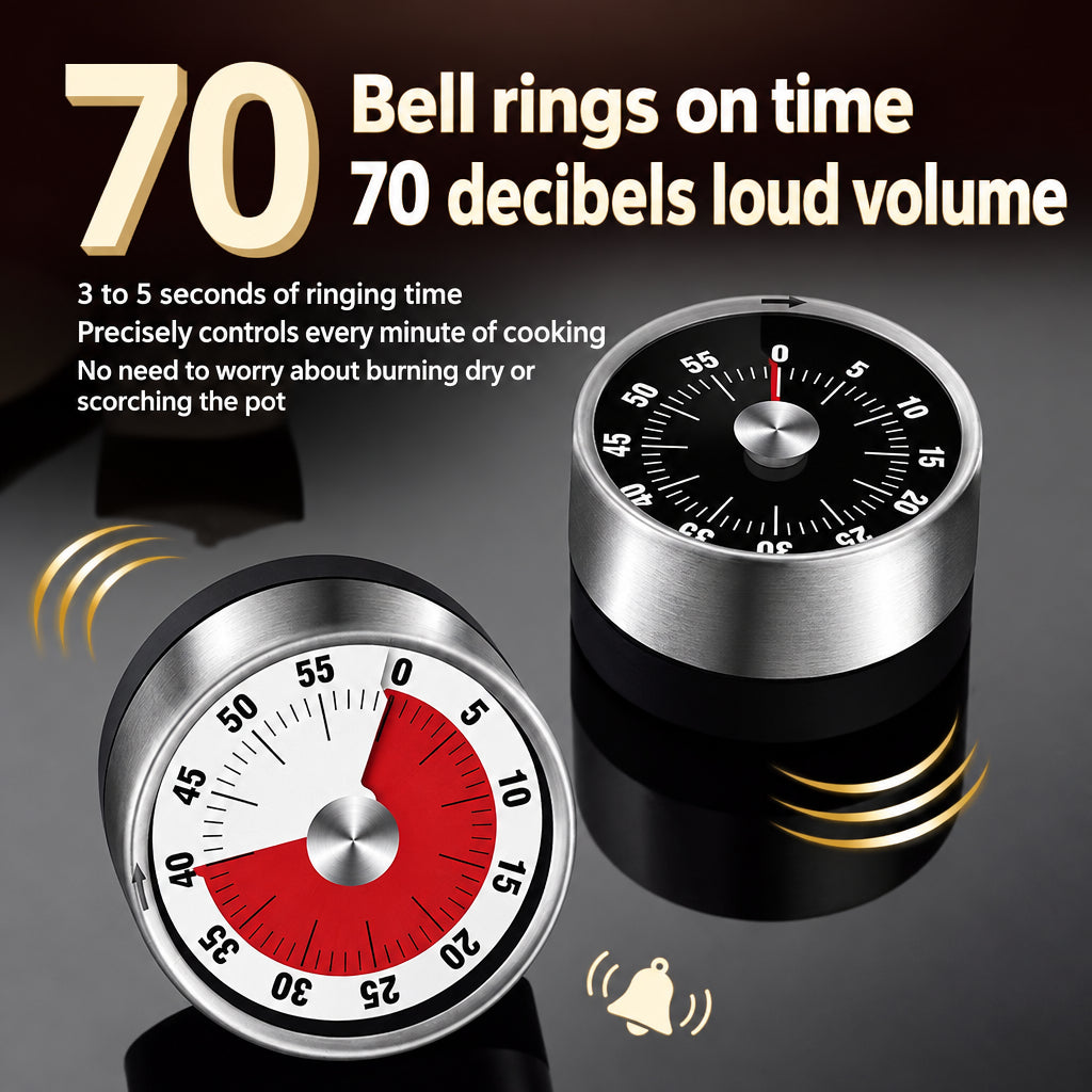Visual Timer Kitchen Mechanical Timing Learning Children's Kitchen Reminder Magnetic Cooking Stopwatch Alarm Clock