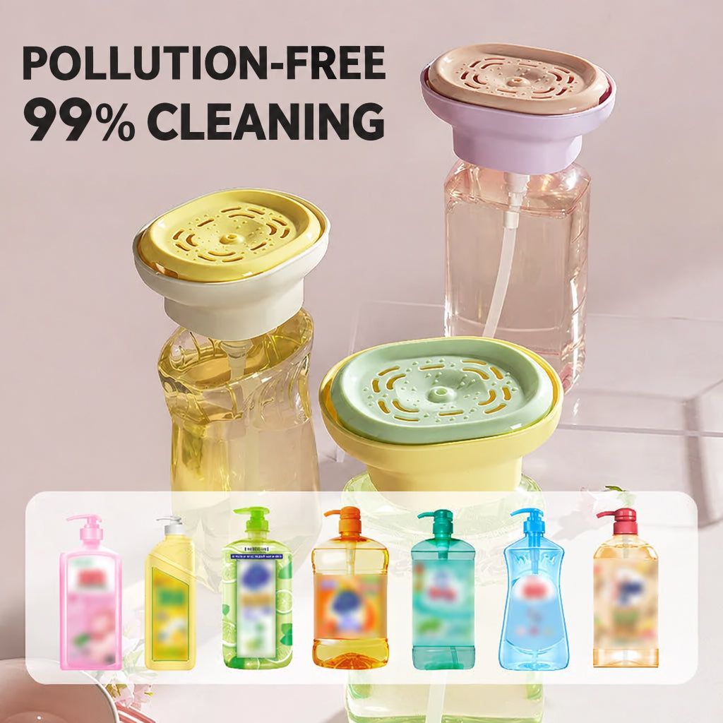Light Luxury Dishwashing Liquid Dispenser, Household Kitchen Creative Dishwashing Liquid Dispenser, Scouring Pad and Bowl Brush Dispensing Artifact