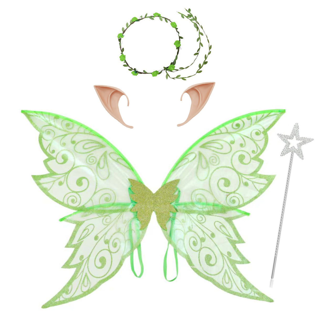 Halloween New Products for Kidsren and Adults Elf Butterfly Wings Back Decoration Holiday Party Dress up Hot Stamping Butterfly Wings