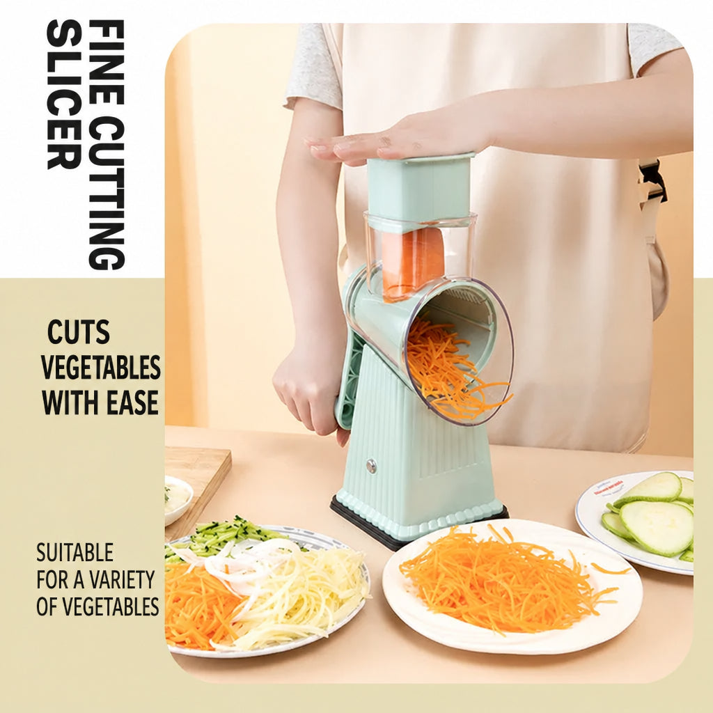 Multifunctional Vegetable Cutting Artifact Home Kitchen Hand-Cranked Drum Potato Grating Machine Convenient Slicing and Grating Meat Cutter