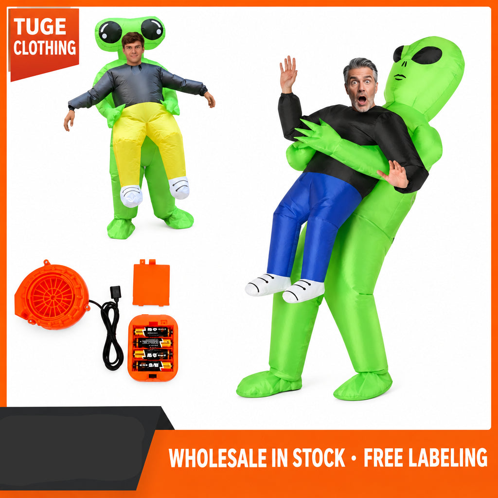 Amazon Cross-Border Best-Selling New Alien Inflatable Suit Halloween Performance Makeup Props Costume Inflatable Clothes