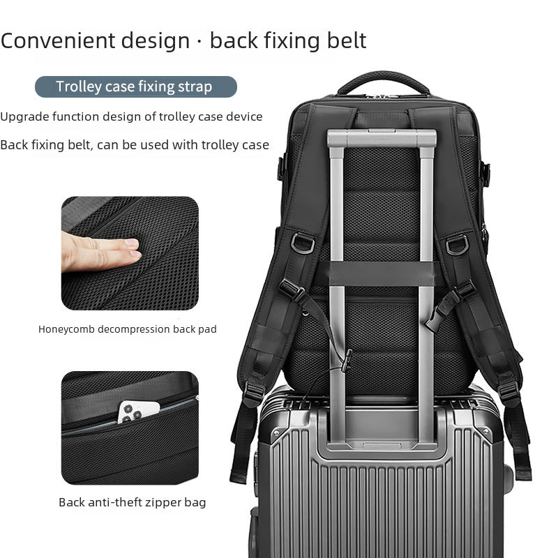 Travel Backpack Women's Extra Large Capacity Lightweight Expandable Casual Backpack Men's School Bag Dry and Wet Separation Travel Bag