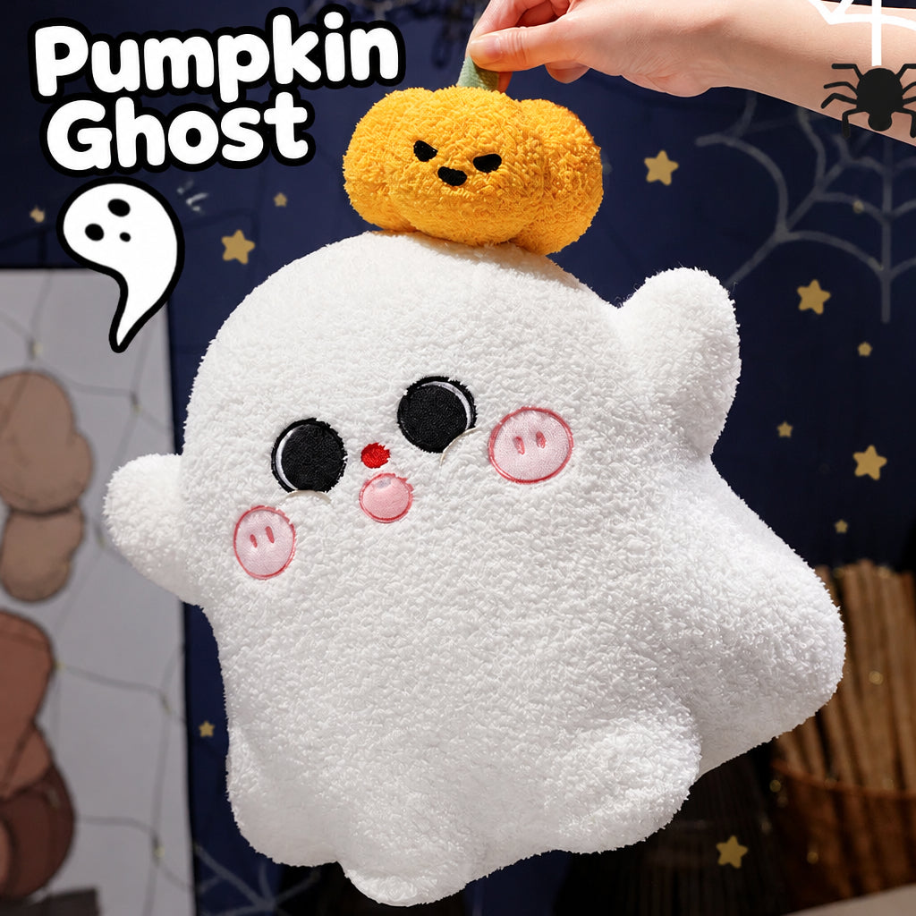 Cute Halloween Pumpkin Doll Ghost Imp Pillow Plush Toy Decoration Sofa Ornament Doll