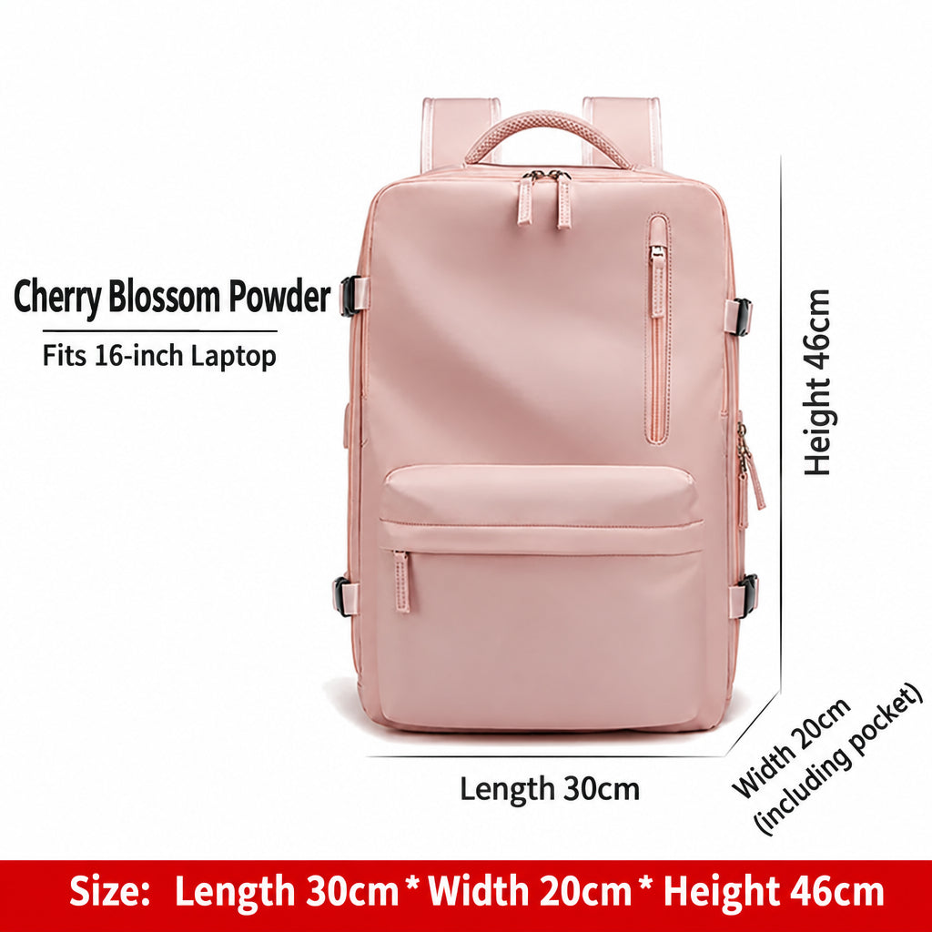 Travel Backpack Women's Extra Large Capacity Lightweight Expandable Casual Backpack Men's School Bag Dry and Wet Separation Travel Bag