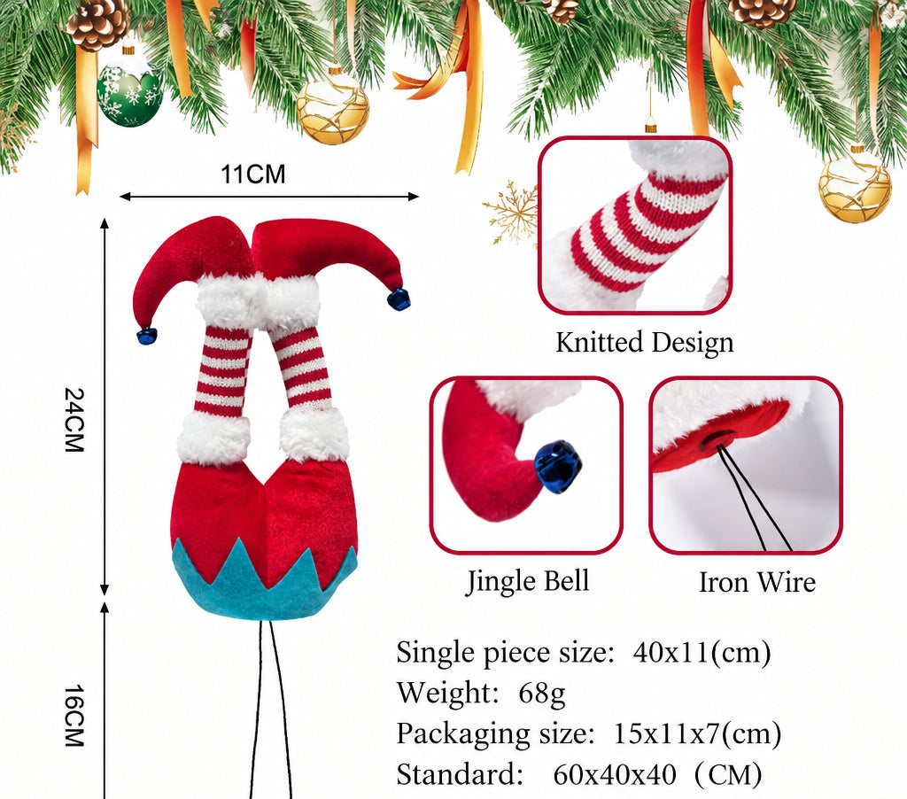 Cross-Border Christmas Tree Decorations, Plush Door Decorations, Santa Claus Elf Leg Inserts, Home Vase Inserts, Christmas Decorations