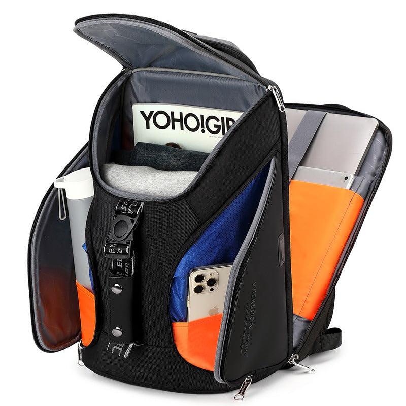 Business Backpack, Trendy Men's Waterproof Backpack, Large Capacity, Multi-Functional Anti-Theft Computer Bag for Business Trips, Simple and Casual