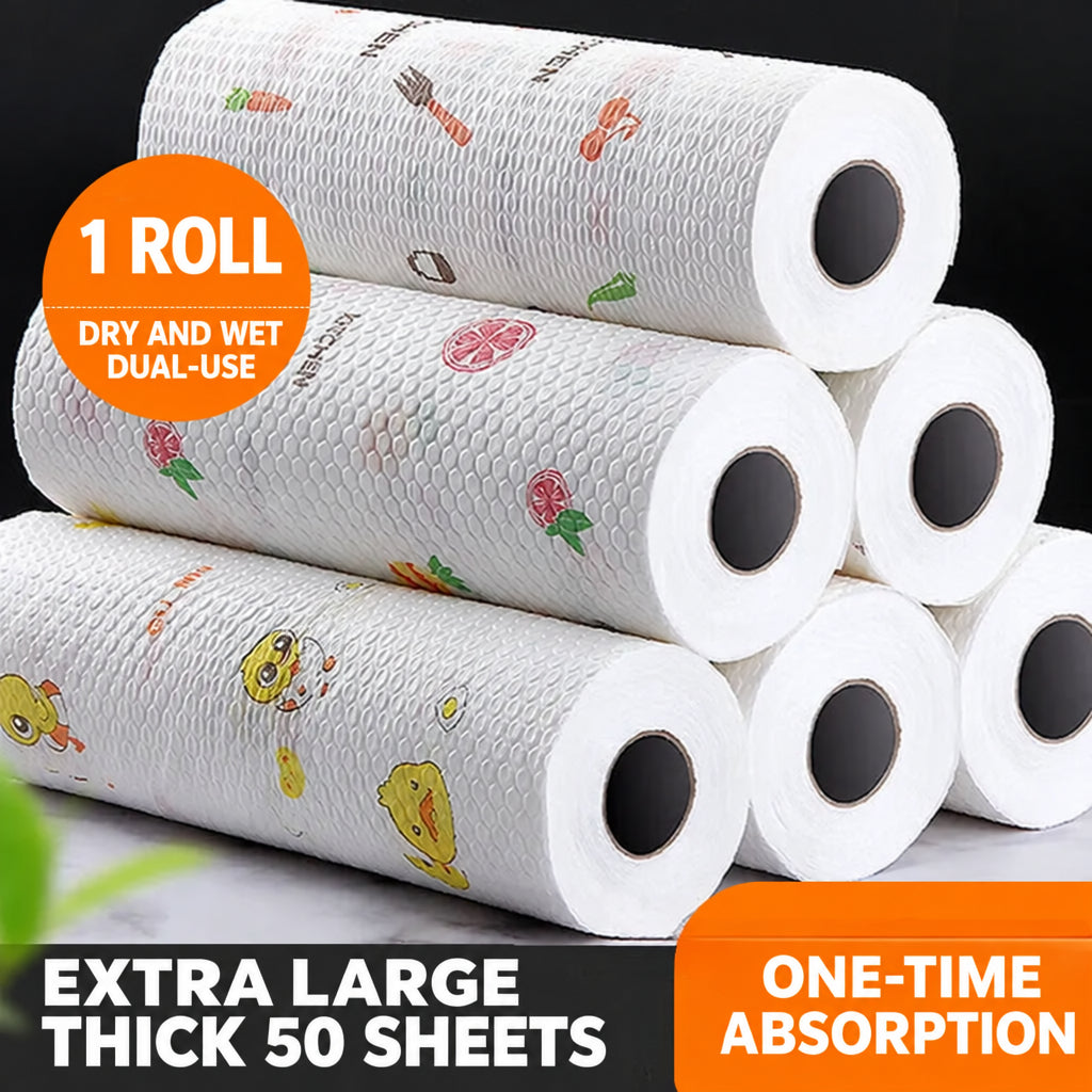 Lazy Rag Kitchen Wet and Dry Washable Reusable Paper Household Cleaning Disposable Dishwashing Cloth Absorbent