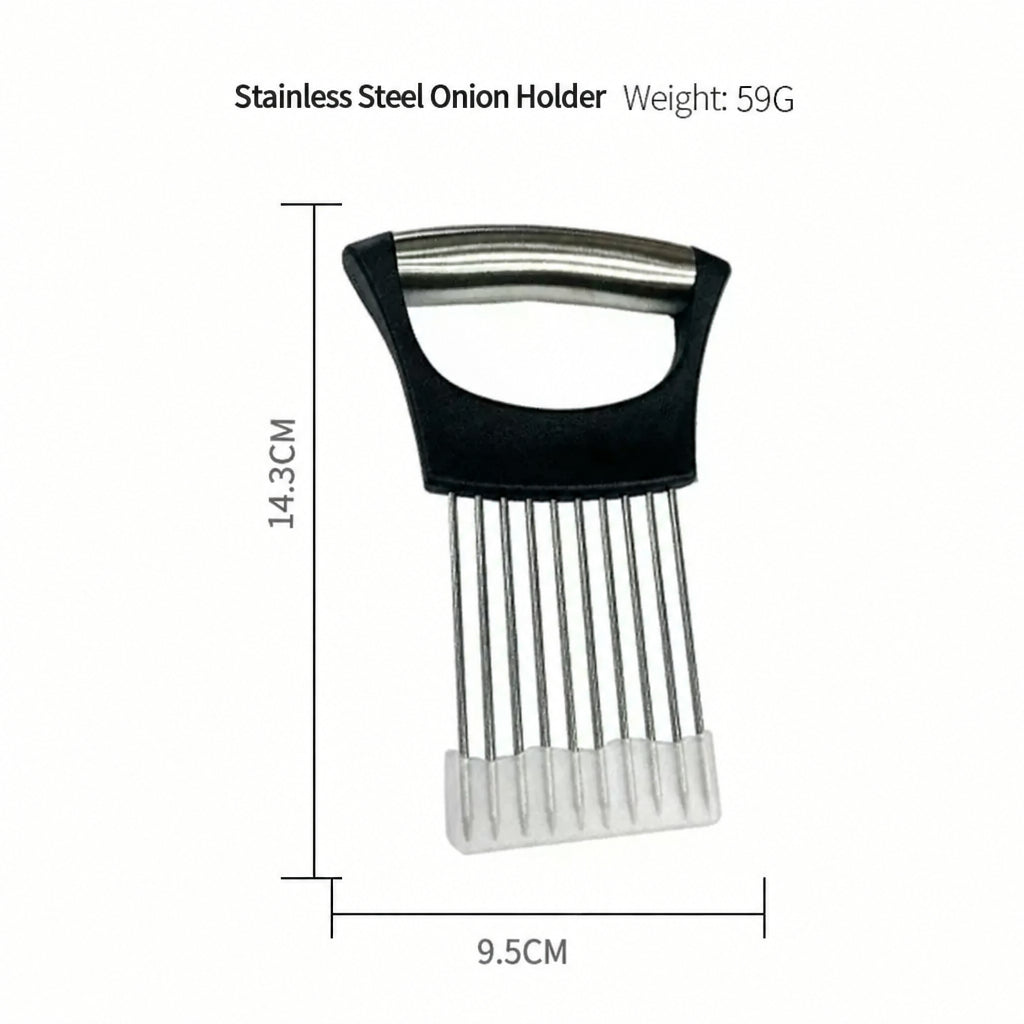Stainless Steel Onion Needle Slicer Pine Needle Meat Tenderer Vegetable Cutting Kitchen Gadget Onion Insert Slicing Holder