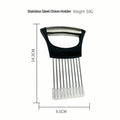 Stainless Steel Onion Needle Slicer Pine Needle Meat Tenderer Vegetable Cutting Kitchen Gadget Onion Insert Slicing Holder