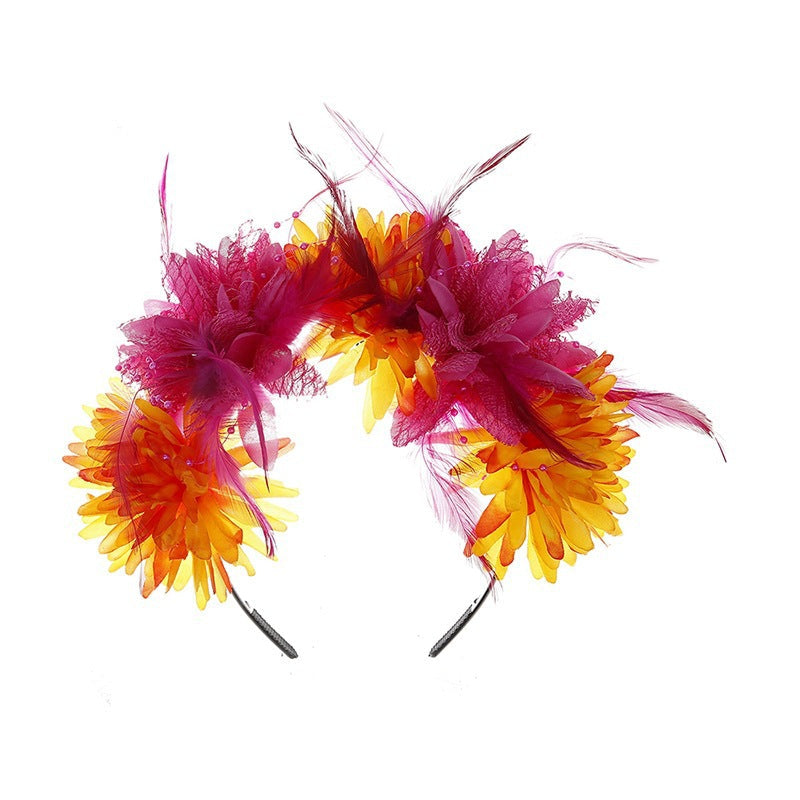 Spider Flower Party Halloween New Flower Headdress Hair Hoop Wholesale Makeup Personality European and American Cosplay